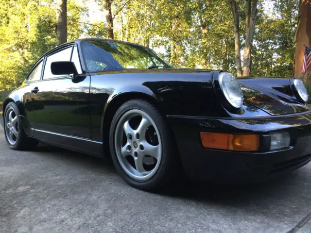 1990 porsche carrera 2 ! blk/blk manual ! low miles !