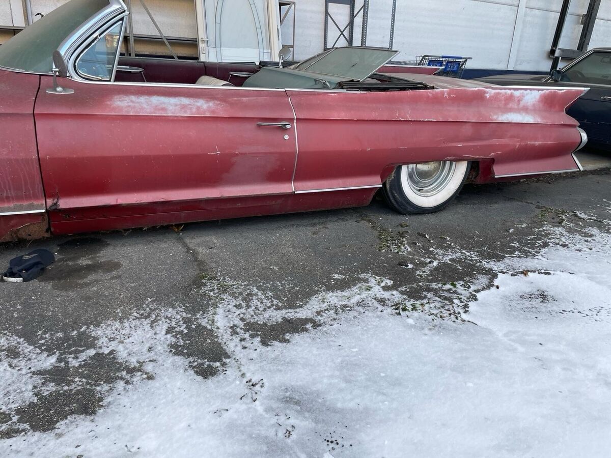 1961 cadillac deville convertible convertible red rwd automatic