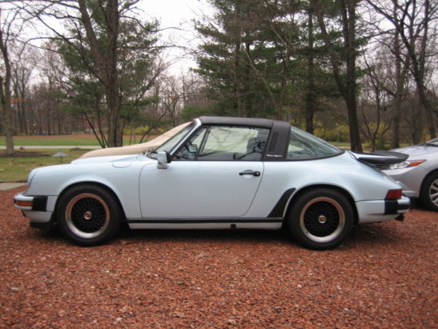 1984 porsche 911 carrera targa glacier blue