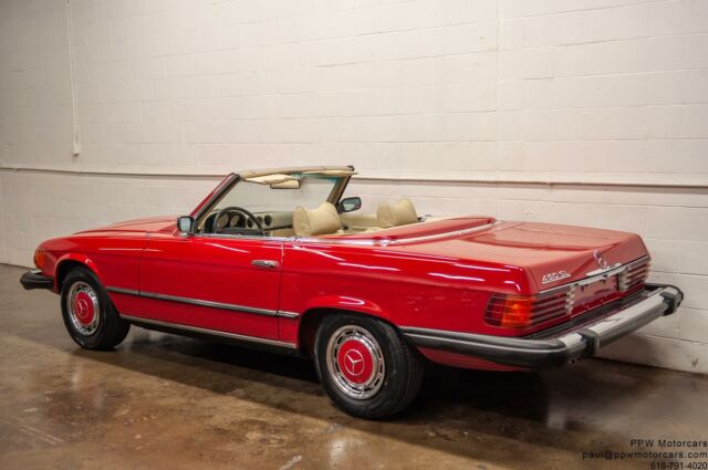 1974 mercedes-benz sl-class 450sl 95,585 miles signal red convertible serviced!