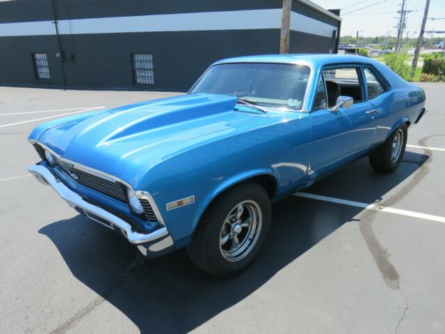 "fuel injected big block 4 speed 71 nova supersport replica mulsanne blue"