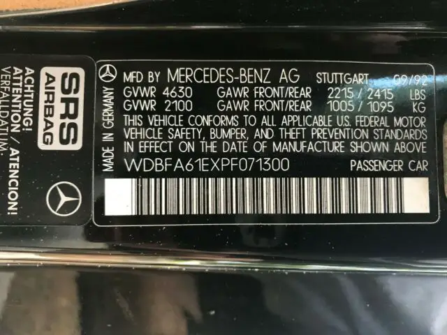 93 mercedes 300 sl convertible