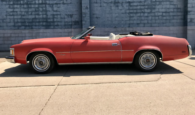 1973 mercury cougar red xr7 convertible original survivor driver clear title