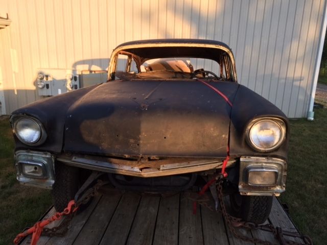vintage 1956 chevrolet bel air 210 - all parts present except front windshield