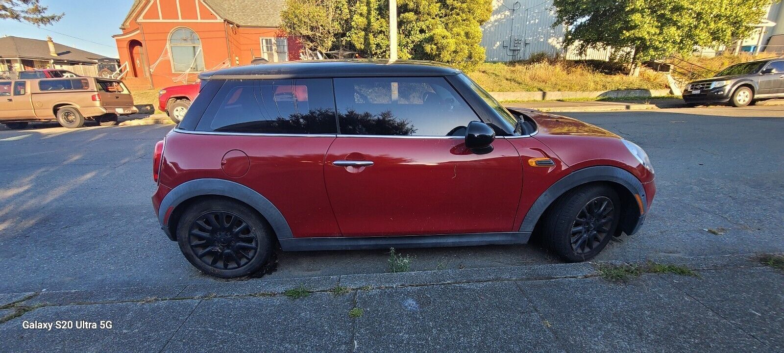 2014 mini cooper red and black