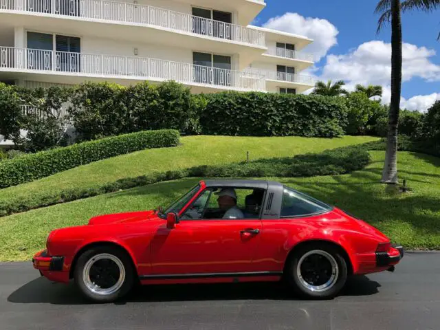 1984 porsche 911targa.one owner 35,150 orig miles guards red.window sticker inc