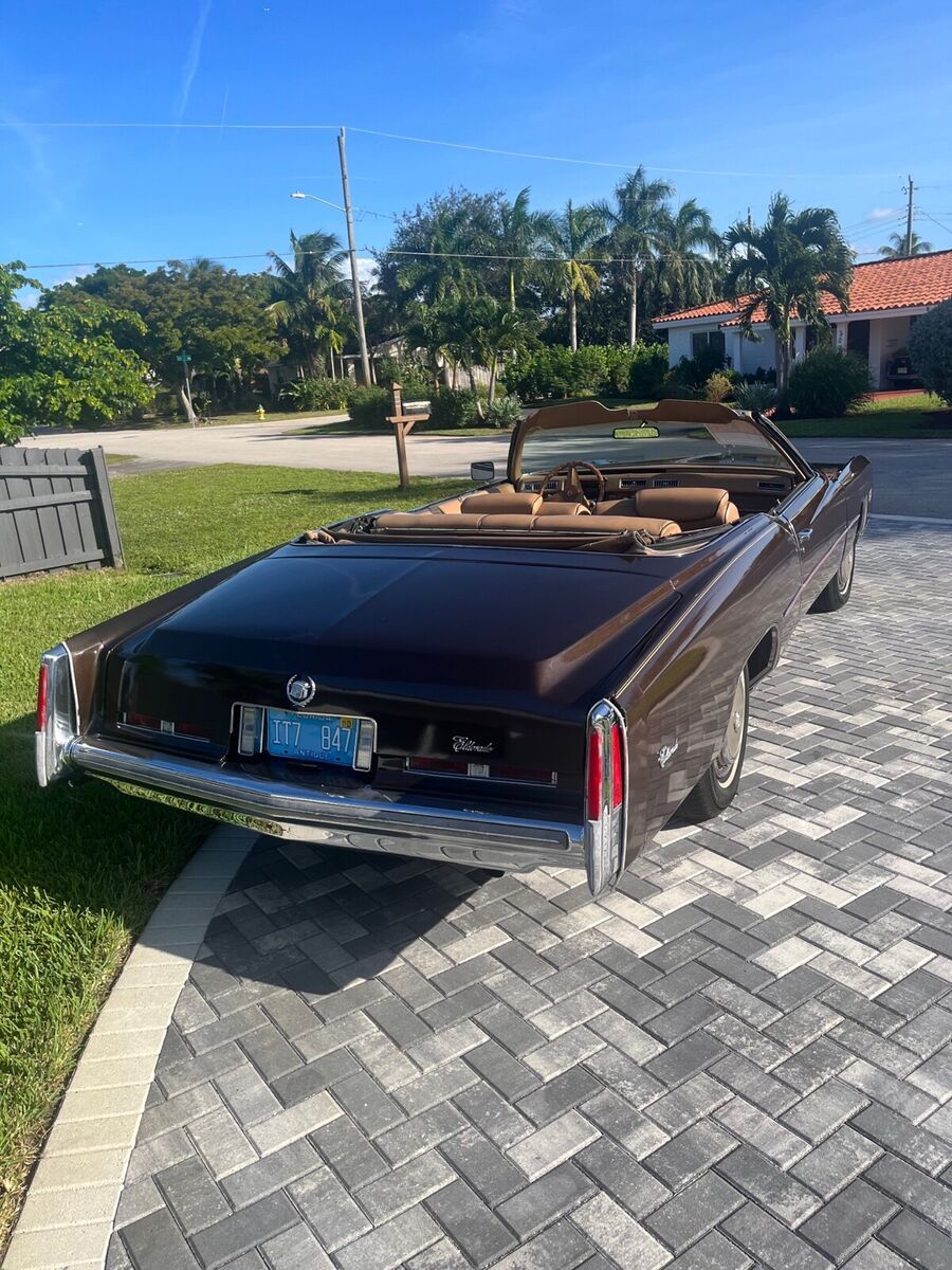 1975 cadillac eldorado convertible convertible brown rwd automatic