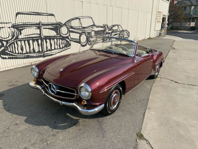 1962 mercedes-benz 190sl 64352 miles burgundy convertible