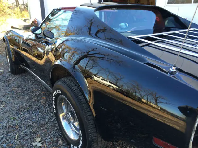 1976 chevrolet corvette **t-tops** leather ** hot black chevy muscle*no reserve!