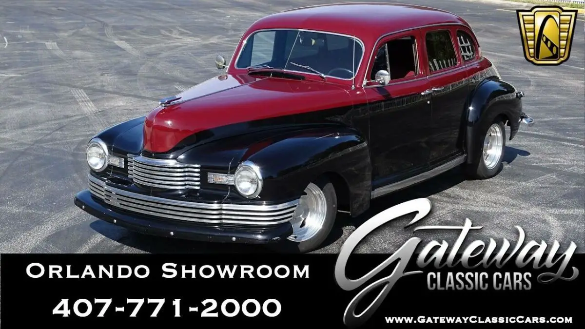 maroon/black 1948 nash ambassador sedan 305 cid v8 th350 available now!