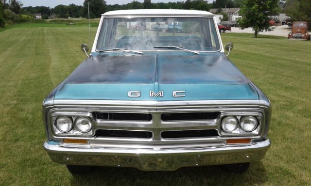 1969 gmc sierra grande 1500 auto, a/c, tilt, bench, original, 28,811 miles