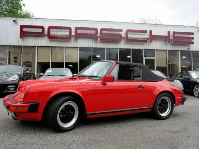 1985 porsche 911 carrera 63175 miles guards red h6 5-speed manual