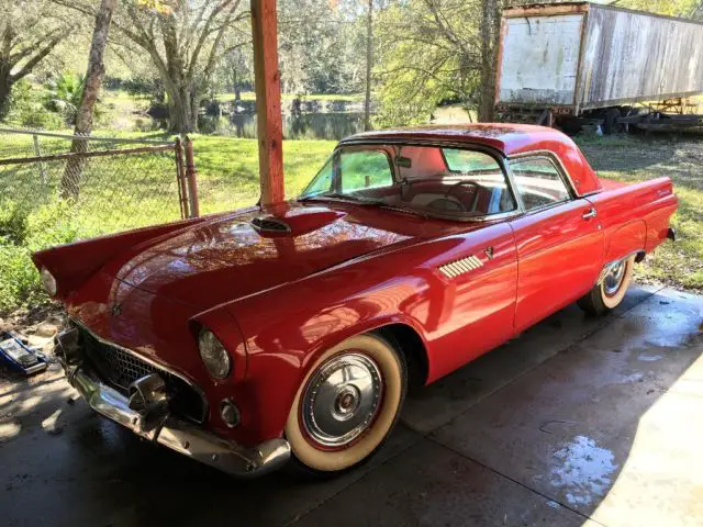 1955 ford thunderbird w/ removable hardtop, power seat, overdrive transmission