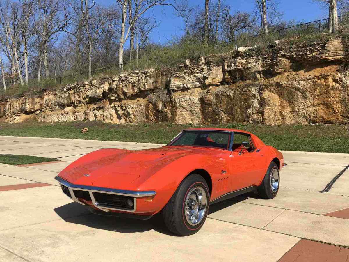 1969 chevrolet corvette sportscar red rwd manual l36