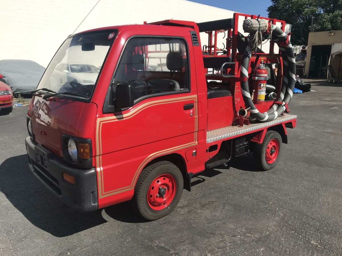 1991 subaru sambar fire truck 660cc 4wd el gear 5mt 3000 mi