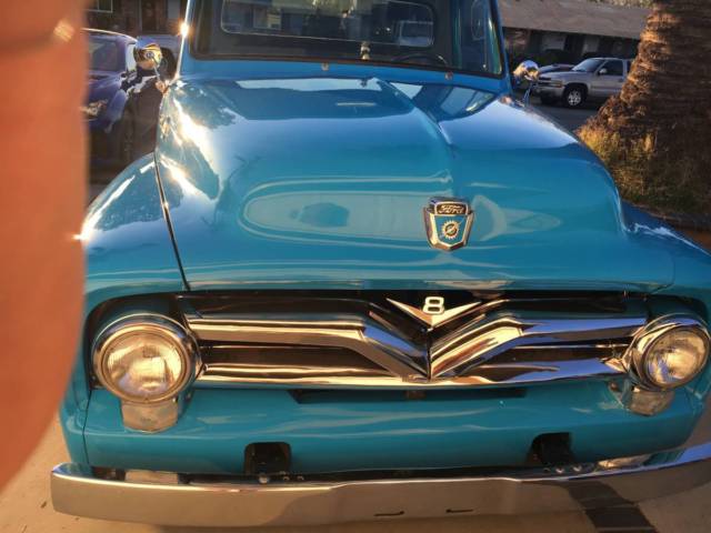 1955 f-100 custom. 351w-c4 auto, pdb,ps,tilt,volari front end