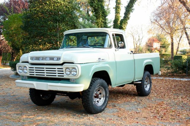1959 ford f-100 standard short cab 4x4 5 speed resto mod 5.0l gt40 f100 f250