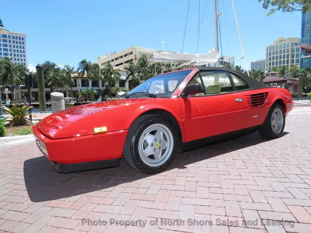 florida classic 1988.5 red ferrari mondial convertible 5 spd abs value going up