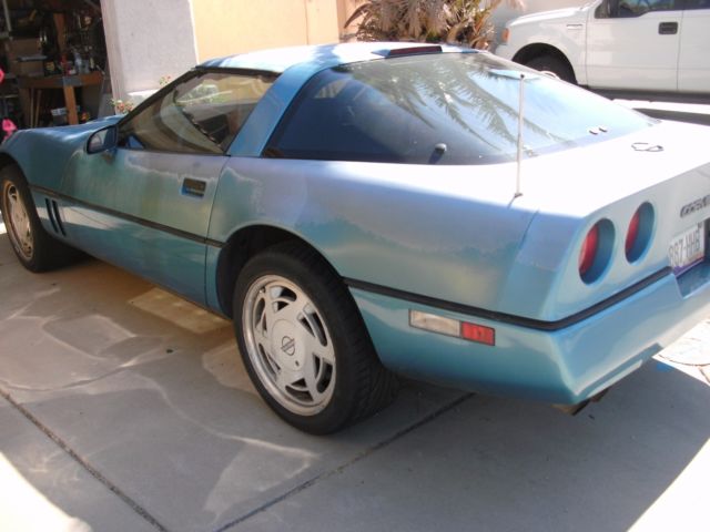 chevy corvette 1989 blue coup
