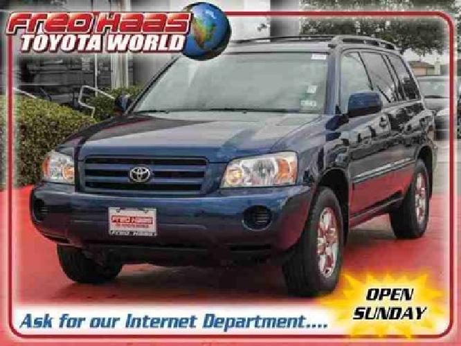 2007 toyota highlander 4wd v6 w/3rd row in spring, tx