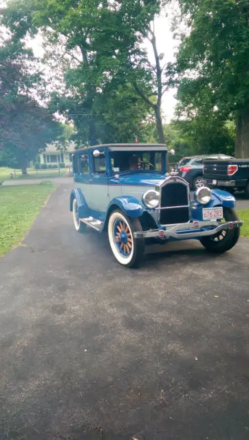 1926 willys knight sleve valve recent restoration driver blue gray nice car