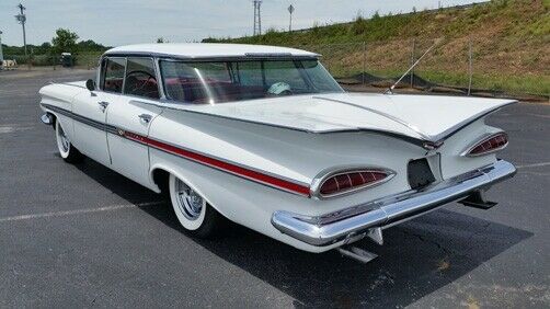 1959 chevrolet impala 2942 miles white/red