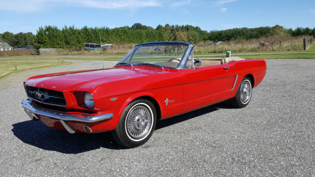 1964.5 ford mustang convertible 64 1/2 f code 260 ps pb a/c all original metal