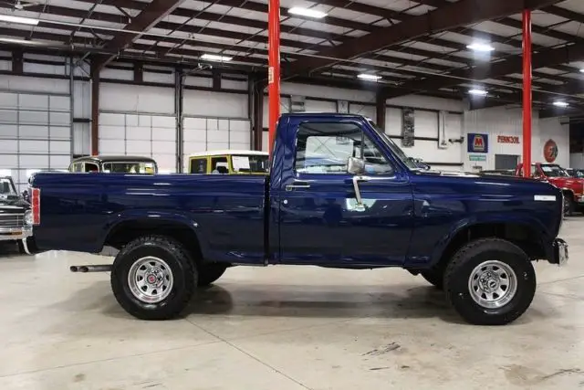 1986 ford f150 81163 miles blue pickup truck 302cid v8 manual