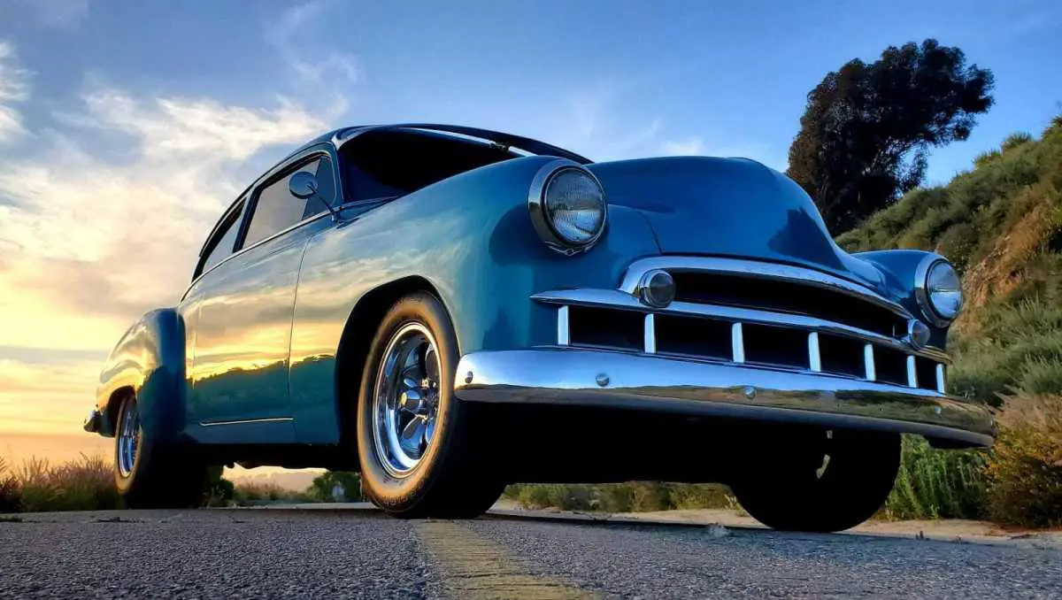 1949 chevy fleetline fastback restomod california show car, mini-tubbed, video