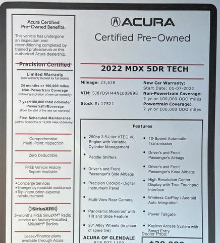 2022 acura mdx