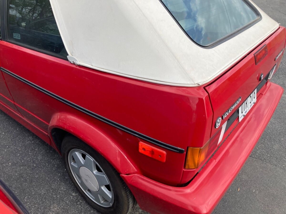 vw cabriolet red wolfsburg collector. adult owned and garaged for the past 25 y