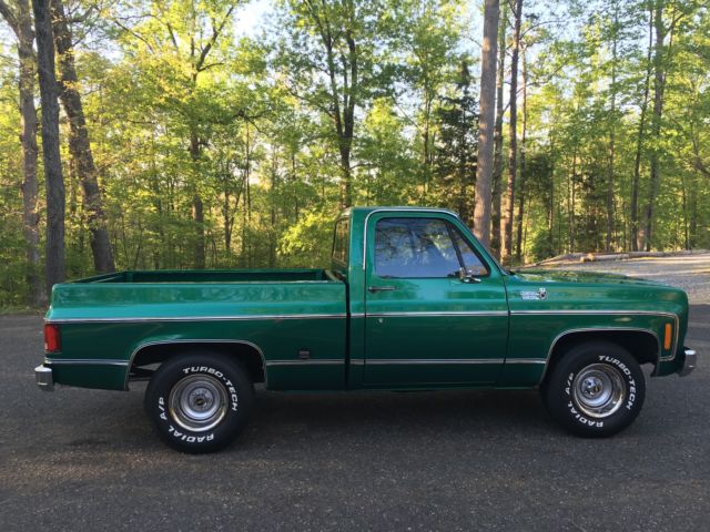 pristine condition money green perfect paint like new interior 1976 c10 4speed