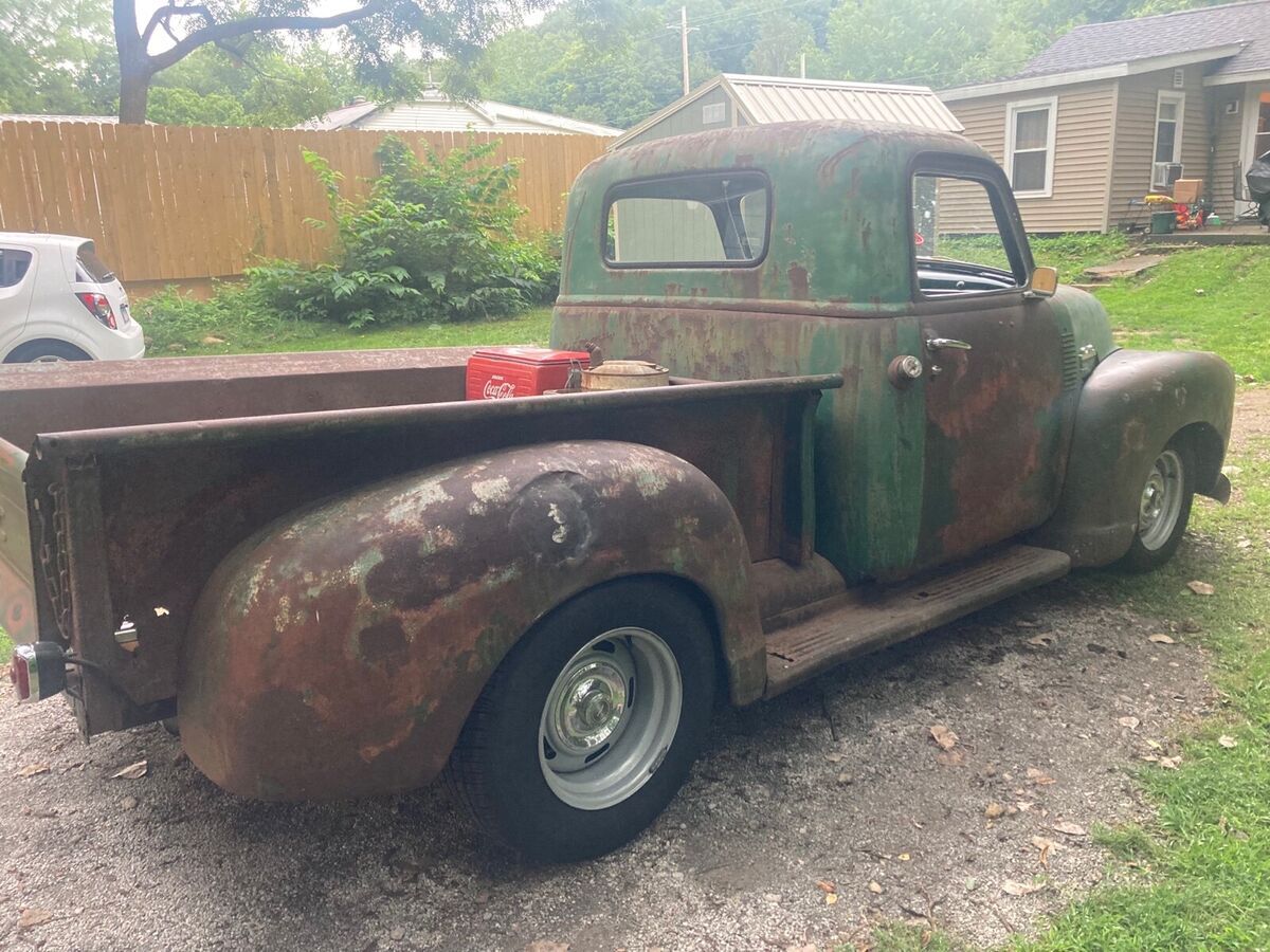 1949 gmc 100 pickup green rwd automatic