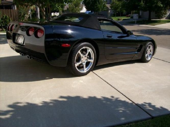 corvette 2002 black on black leather in stockton, ca