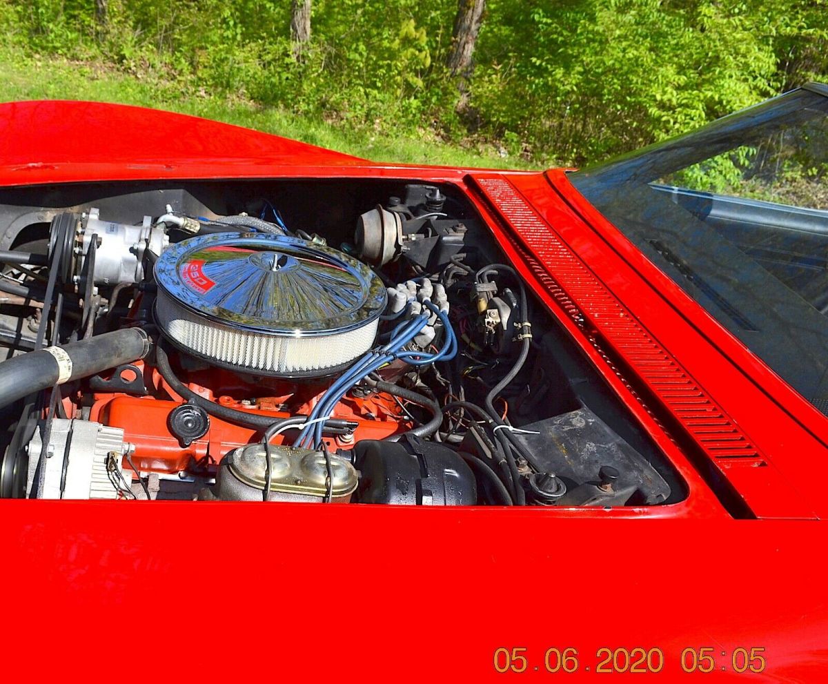 1972 corvette convertible 350 auto ac ps pdb tilt/teli beautiful bright red nice