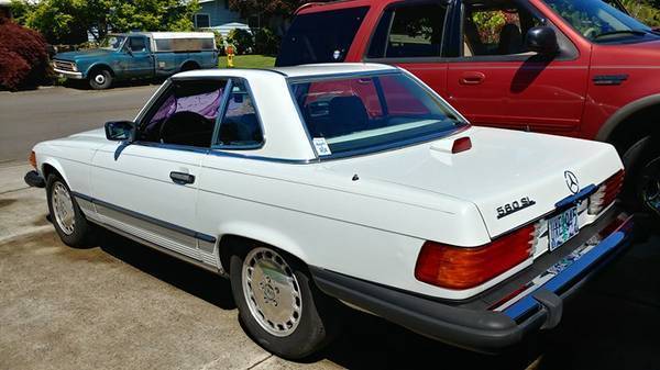 1986 mercedes - benz 560 sl hardtop convertible