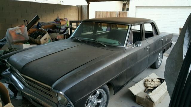 1967 chevy ii nova 4d - rebuilt chevy 350 - new mustang ii f/suspension