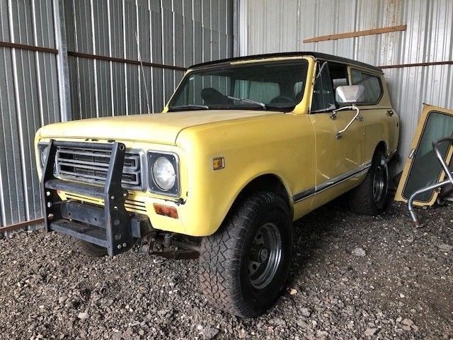 1977 international scout ii with rare factory four speed. winter project