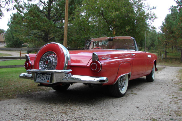 1956 ford thunderbird, frame off restored, v8, manual trans, a/c, disc brakes