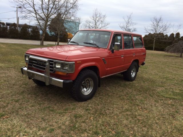 1989 toyota land cruiser fj-62 freeborn red suv 4.0l i6 automatic