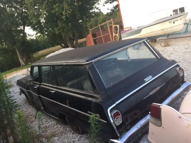 1962 chevy 2 station wagn rare 3 rd seat option and rear tailgate release