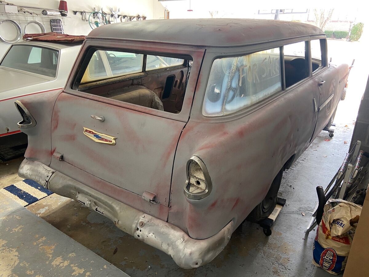1955 chevrolet 150 wagon green rwd automatic