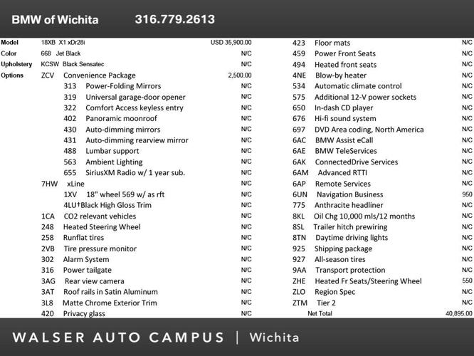 certified 2018 bmw x1 xdrive28i wichita, ks 67206 for sale in wichita, kansas