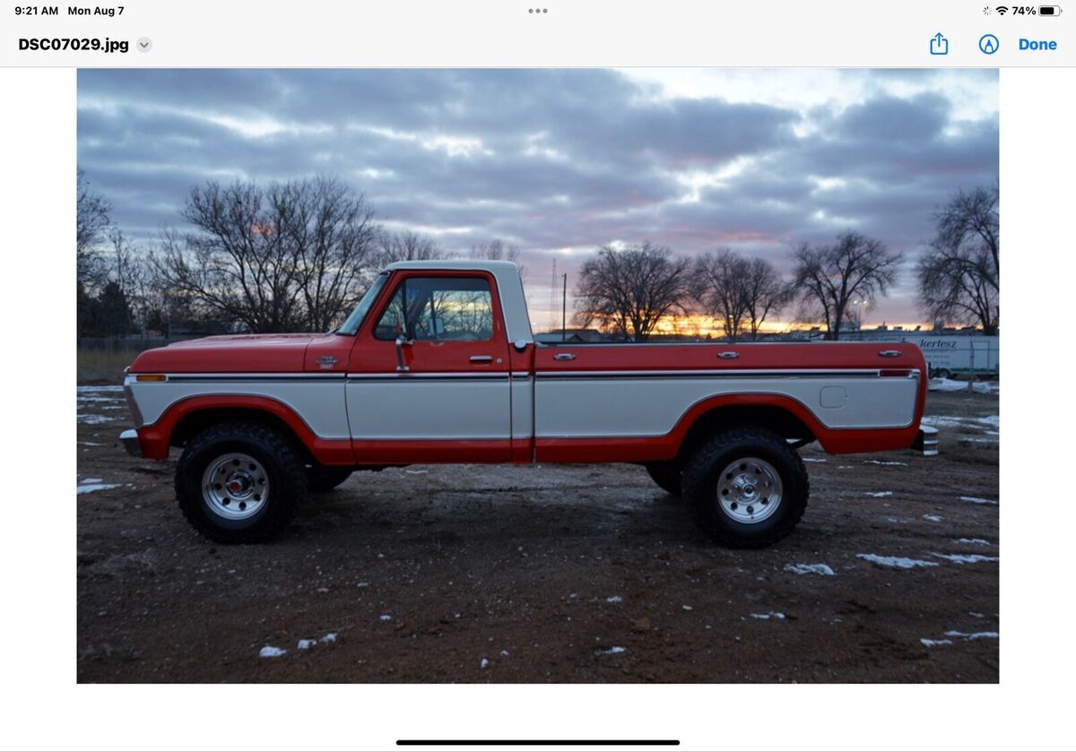 1977 ford f150 pickup red 4wd automatic xlt