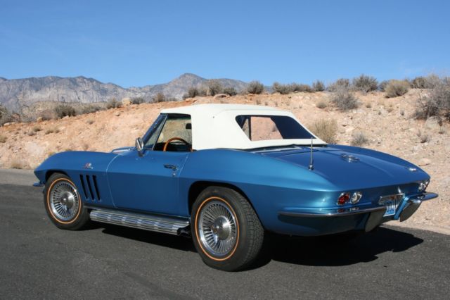 1966 chevrolet corvette convertible l72 427/425 full matching numbers driveline!