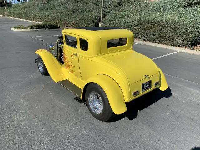1930 ford model a no trim field 27255 miles yellow coupe turbo 350