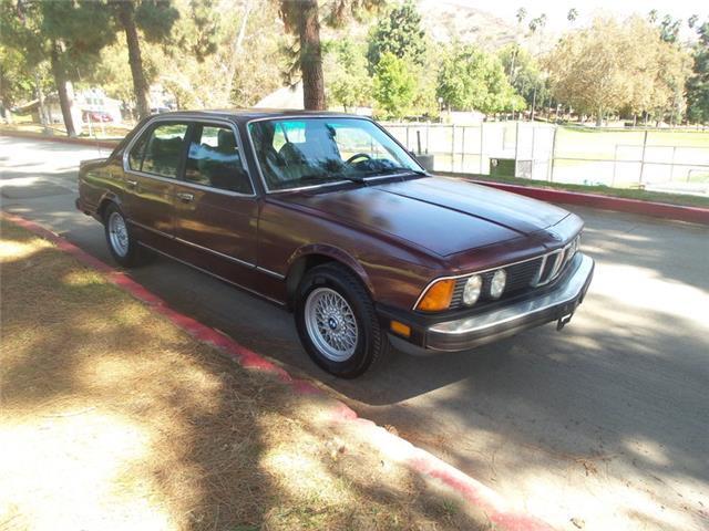 1985 bmw 735 5 speed 735i 227000 miles burgandy straight 6 cylinder engine 3.4l