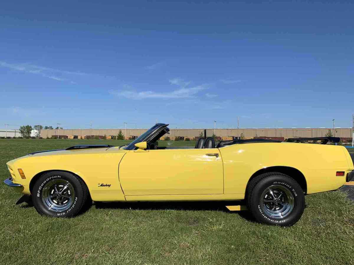1970 ford mustang convertible yellow rwd automatic mach 1