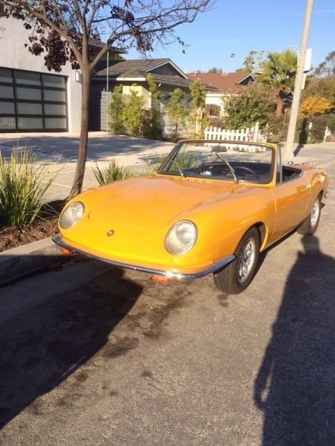 1967 fiat 850 spider covered headlight convertible roadster with rebuilt engine