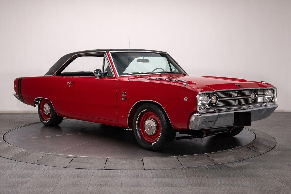 1968 dodge dart gts red hardtop 383 v8 643 miles